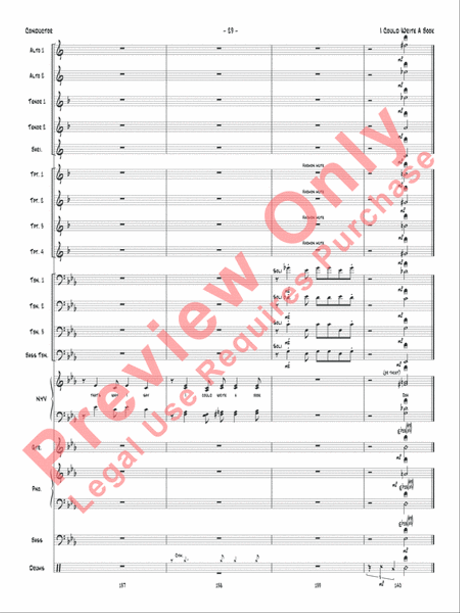 I Could Write a Book Jazz Ensemble scores gallery preview page 32