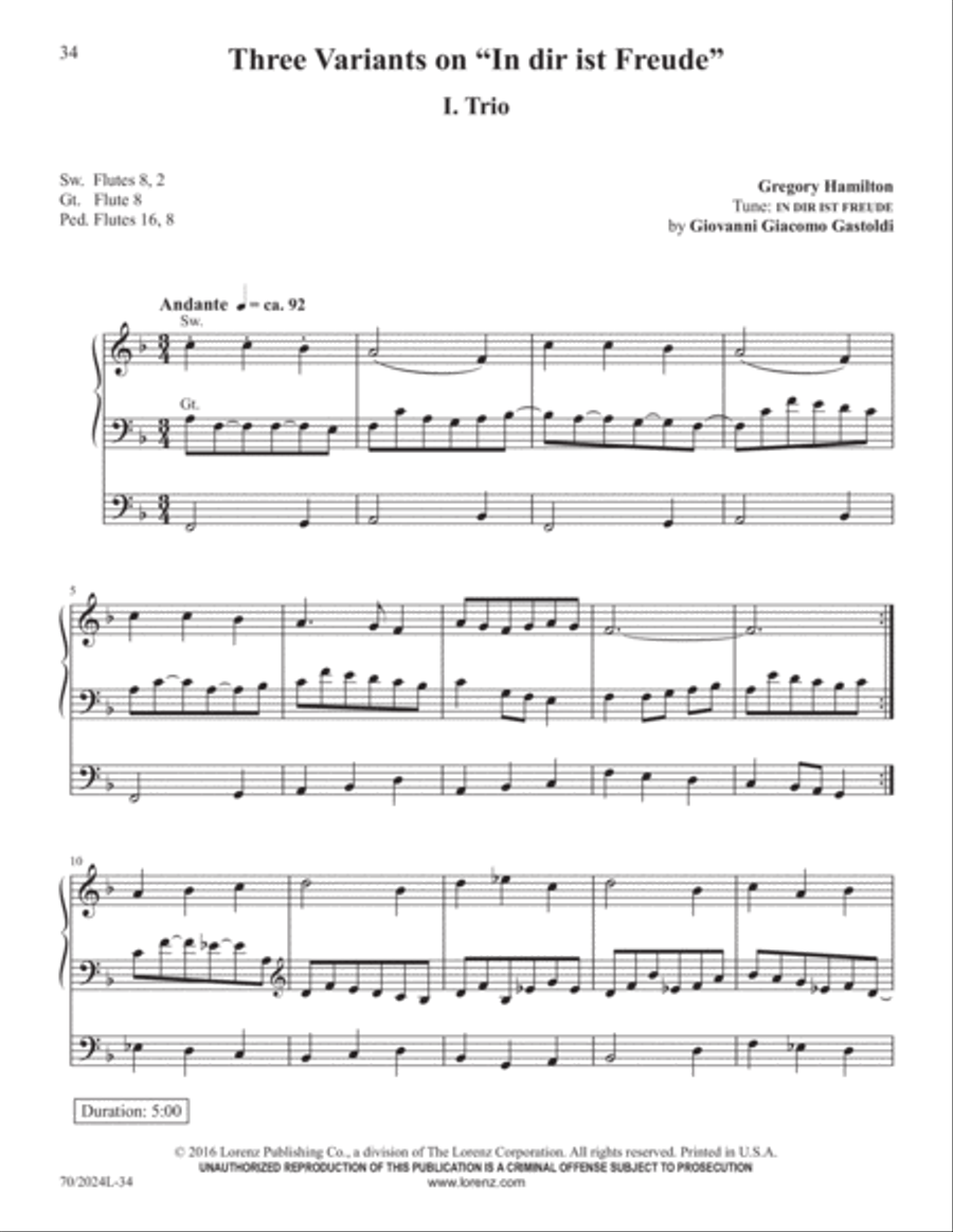 The Sacred Organ Library, Vol. 1 Organ Solo scores gallery preview page 17