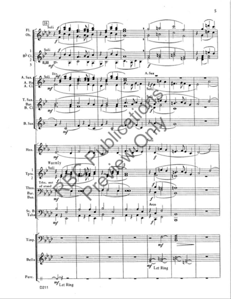 Gentle Journey Concert Band scores gallery preview page 6