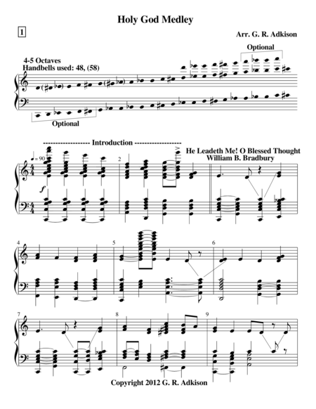 Holy God Medley (for 4 and 5 octave handbell choirs) image number null