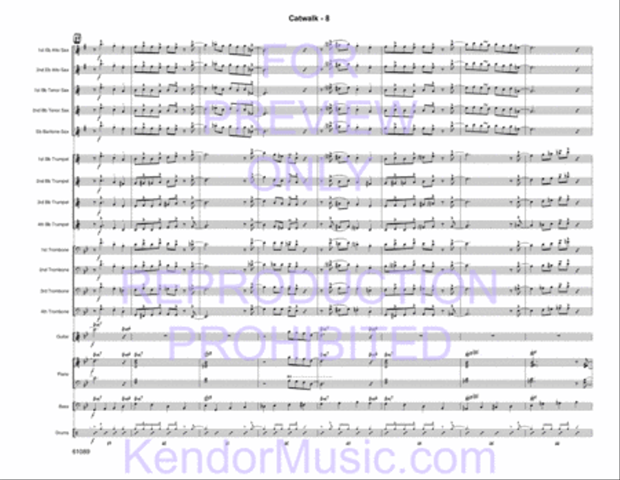 Catwalk (Score) Jazz Ensemble scores gallery preview page 10