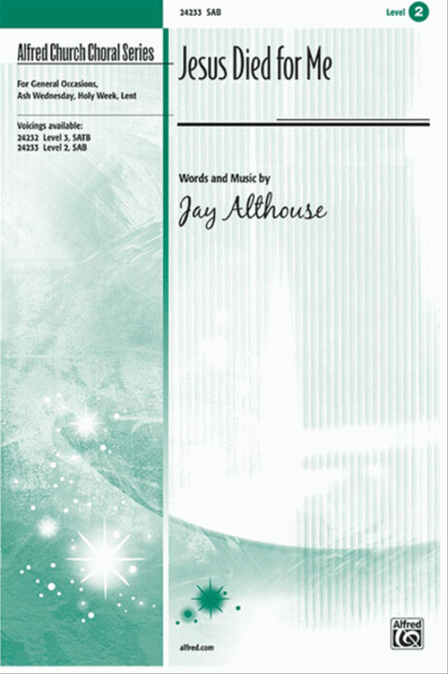 Jesus Died for Me Jesus Died for Me 3-Part scores gallery preview page 1