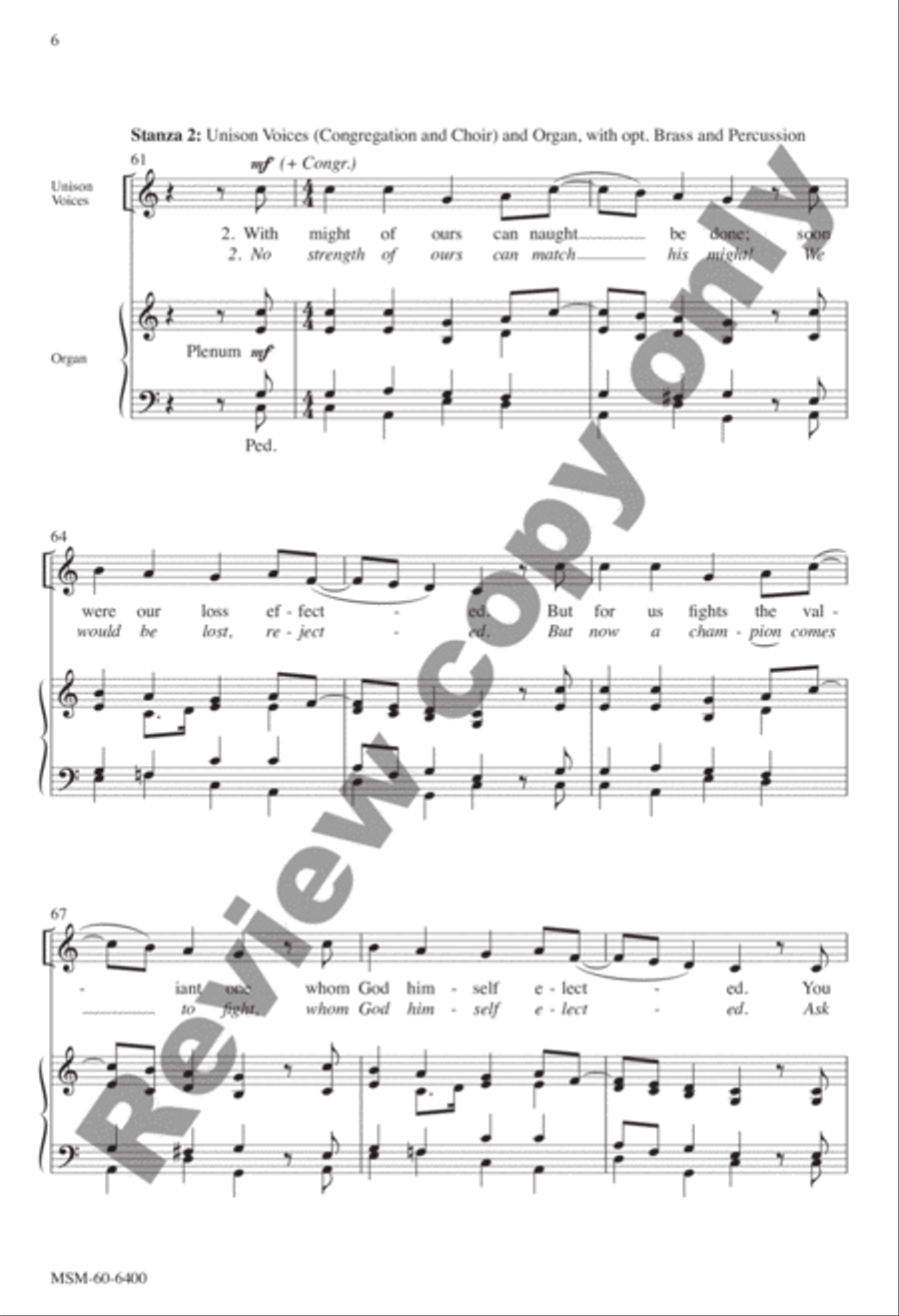 A Mighty Fortress is Our God (Rhythmic) 4-Part scores gallery preview page 21