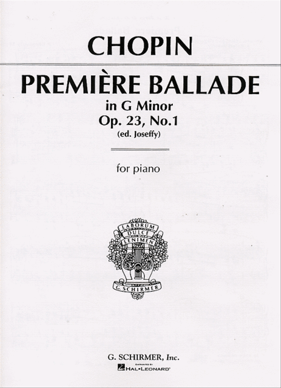Ballade, Op. 23, No. 1 in G Minor Piano Solo scores gallery preview page 1
