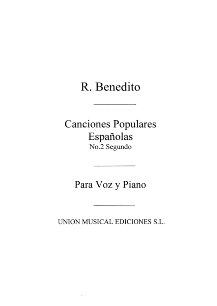 Canciones Pop Espanolas Vol.2 Voice scores gallery preview page 1