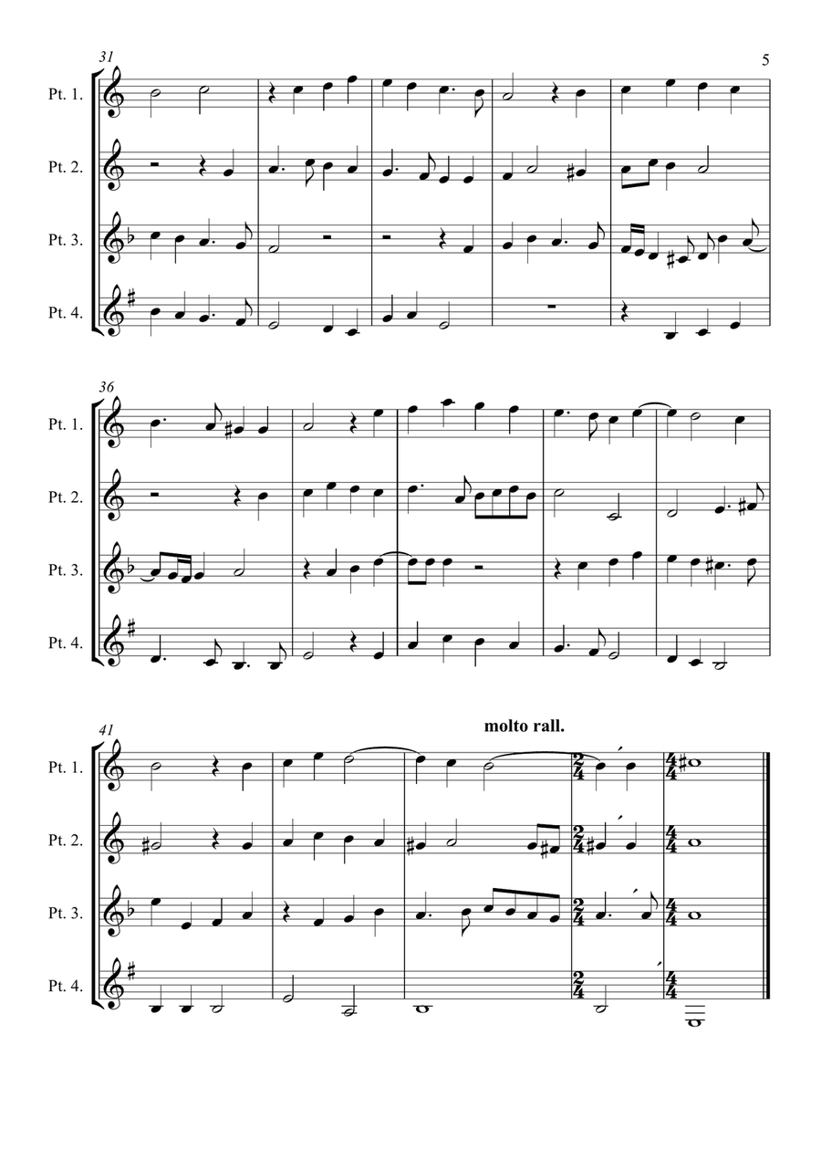 O Magnum Mysterium - William Byrd (Brass quartet) Brass Quartet scores gallery preview page 5