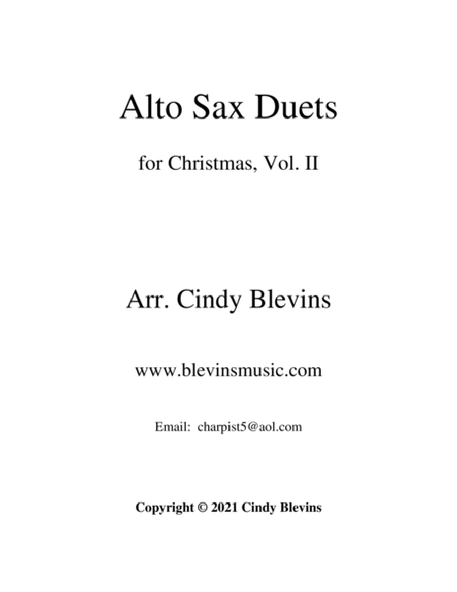 Alto Sax Duets for Christmas, Vol. II (12 arrangements) image number null