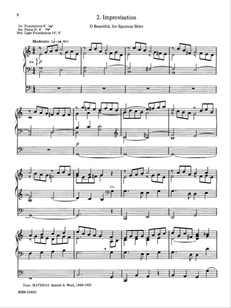 A Patriotic Suite Organ scores gallery preview page 4