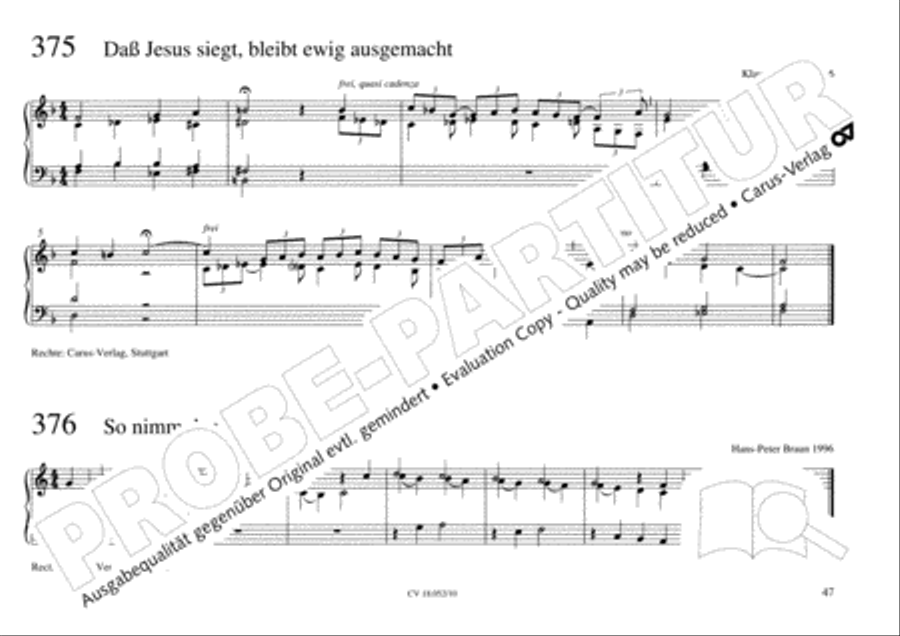 Esslinger Orgelbuch, Bd I-III Organ Solo scores gallery preview page 64