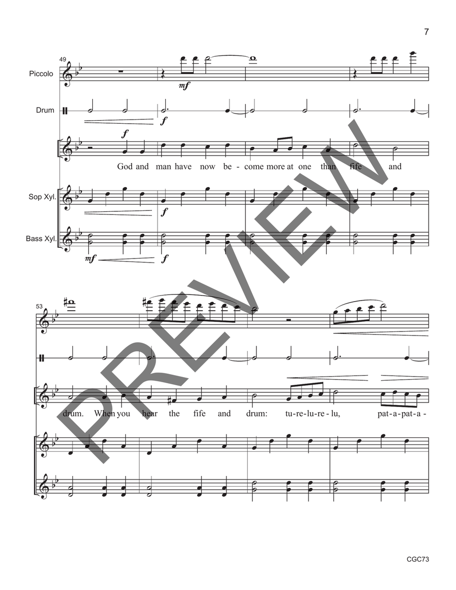 Three Christmas Carols for Unison Voices (Reproducible with MP3s) Unison Choir scores gallery preview page 8