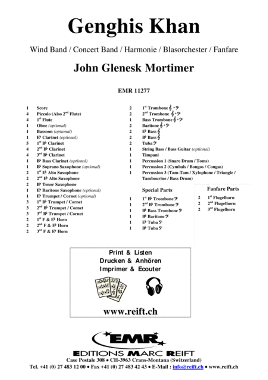 Genghis Khan Concert Band scores gallery preview page 2