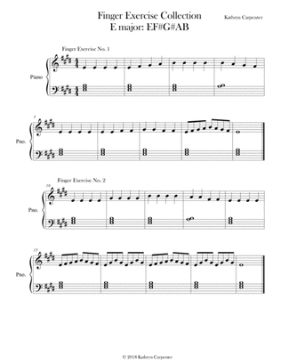 Book cover for Finger Exercise Collection (24 exercises in E major)
