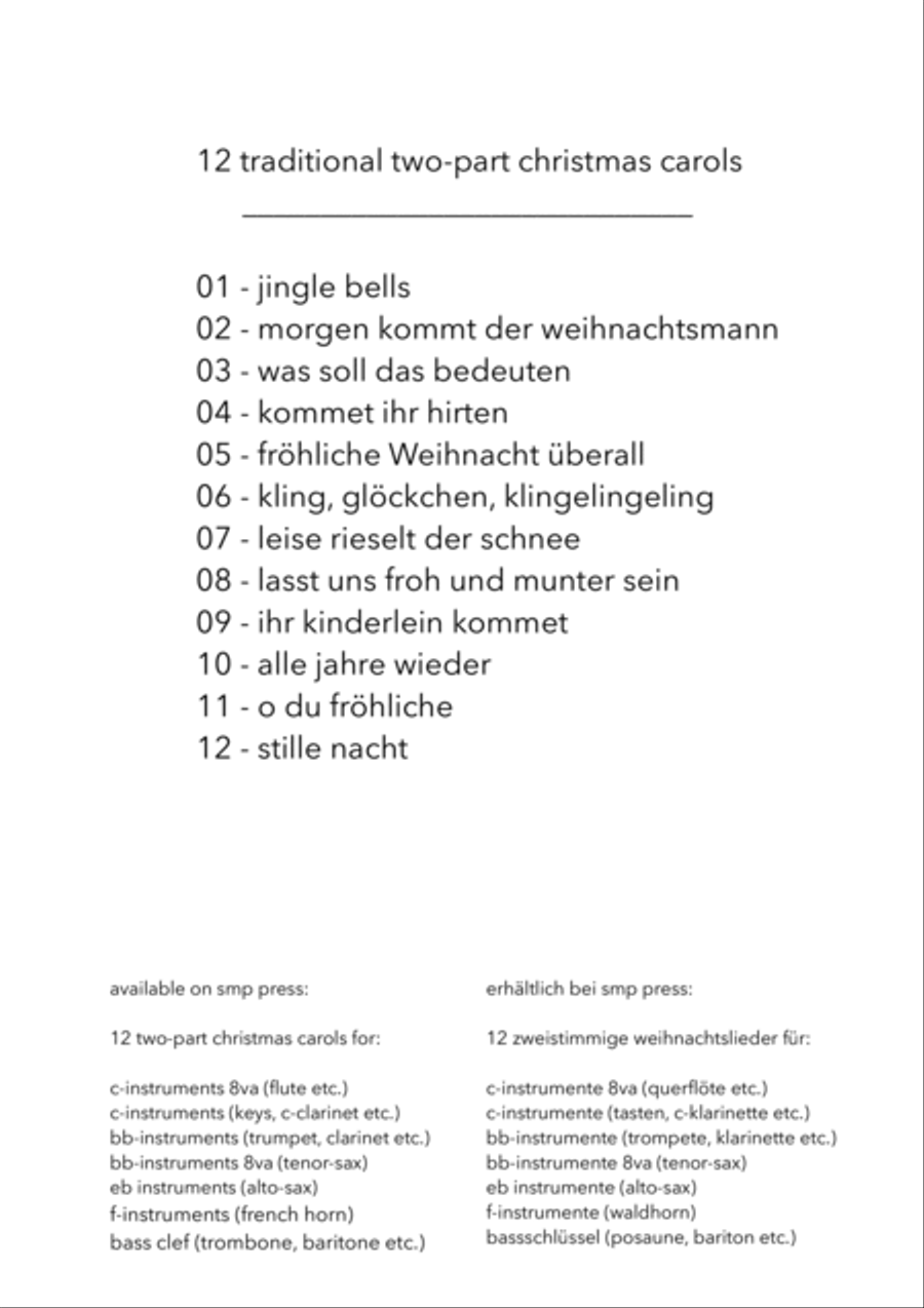 12 Christmas Carols for C-Instruments Small Ensemble scores gallery preview page 3