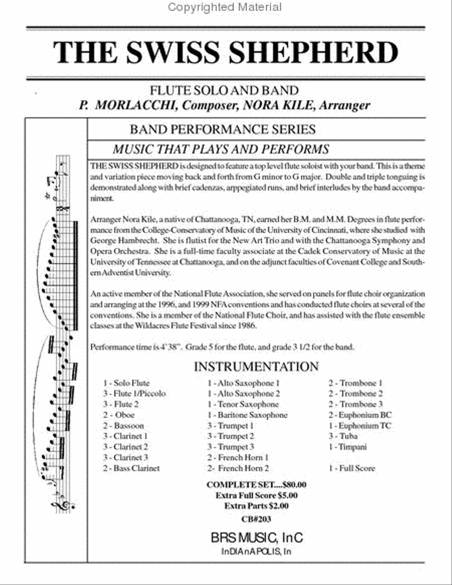 The Swiss Shepherd Concert Band scores gallery preview page 2