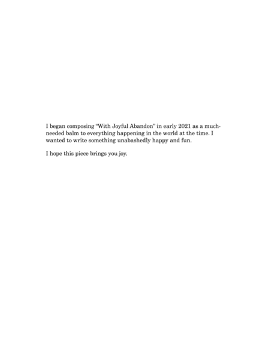 With Joyful Abandon Concert Band scores gallery preview page 3
