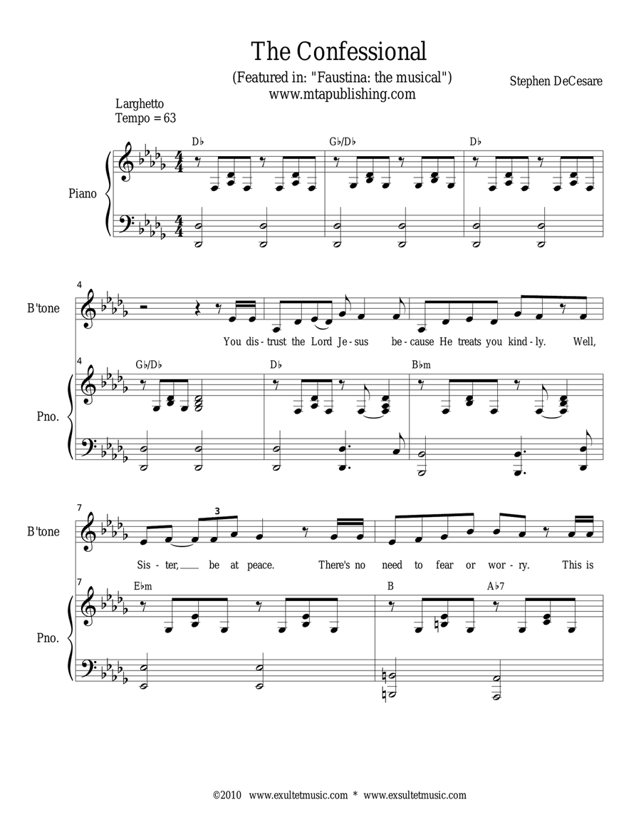 The Confessional (Baritone solo)