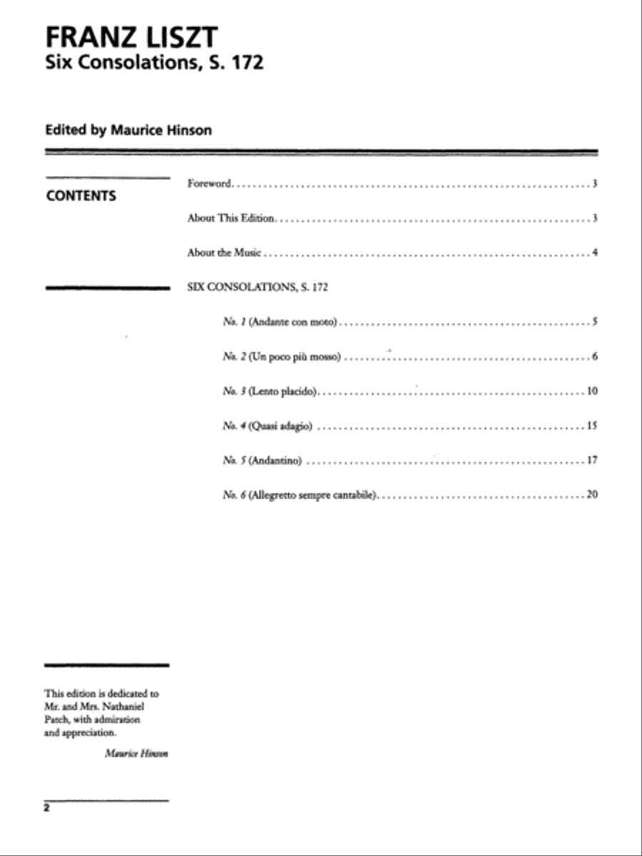 Liszt -- Six Consolations Piano Solo scores gallery preview page 2