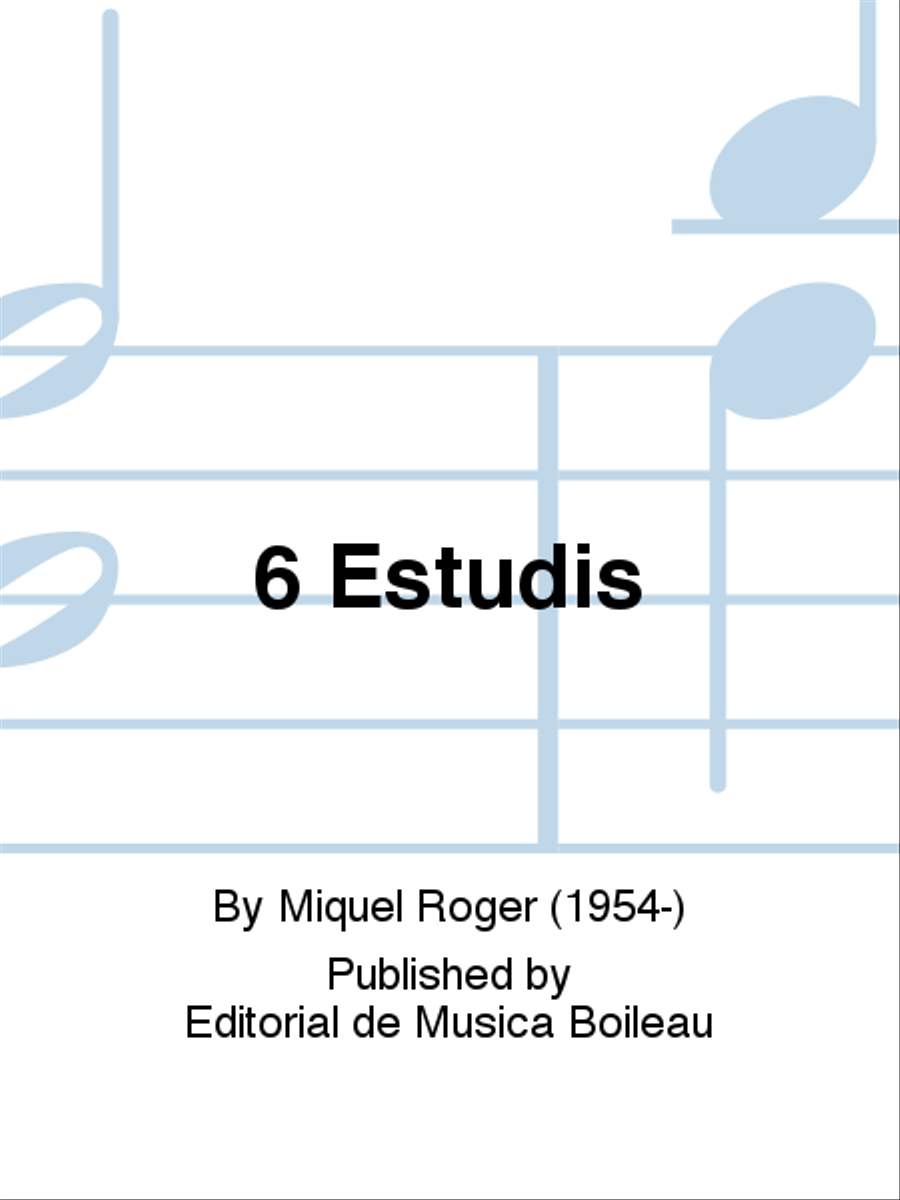 6 Estudis 6 Estudis B-Flat Clarinet scores gallery preview page 1