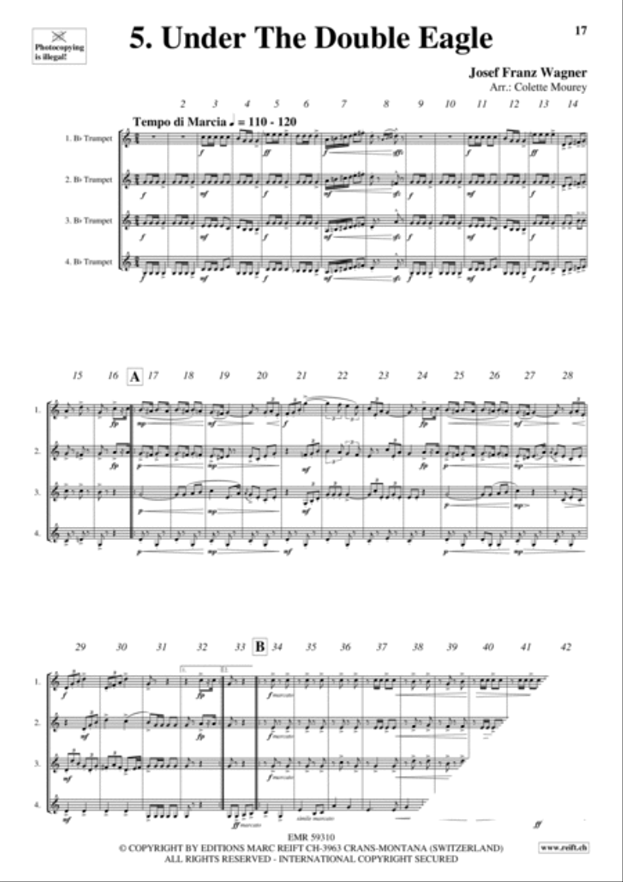 Trumpet Quartet Collection Volume 7 Trumpet scores gallery preview page 9