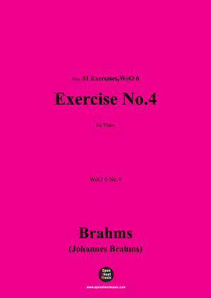 Book cover for Brahms-Exercise No.4,WoO 6 No.4,for Piano