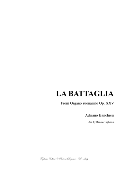 LA BATTAGLIA - From Organo suonarino - Banchieri - Organ two voices image number null