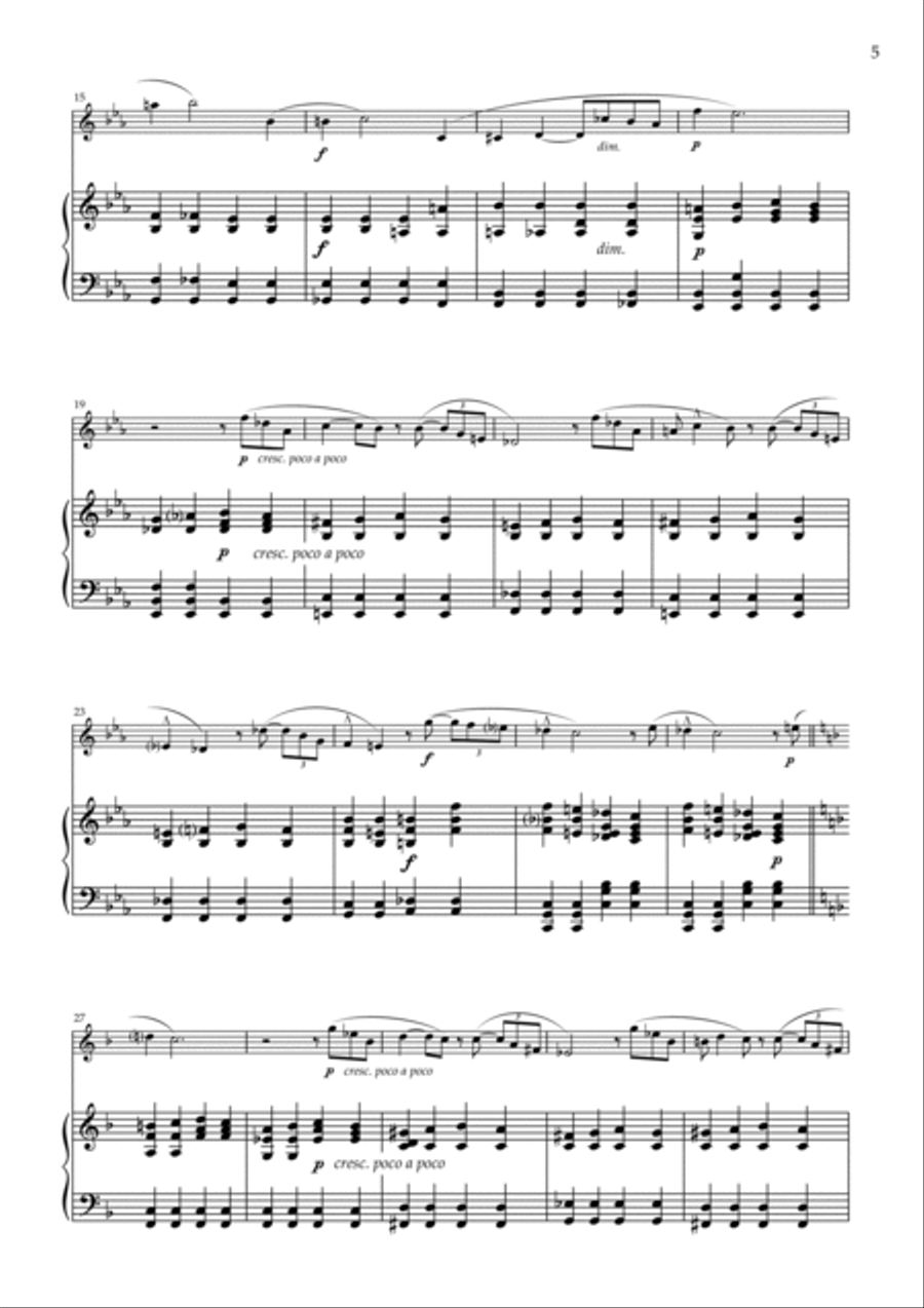 Deux pièces Op. 6, for oboe and piano Piano Accompaniment scores gallery preview page 3