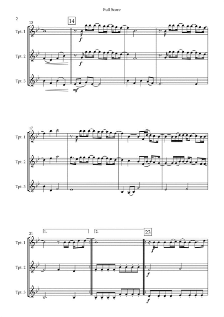 Goodness Of God Brass Trio scores gallery preview page 2