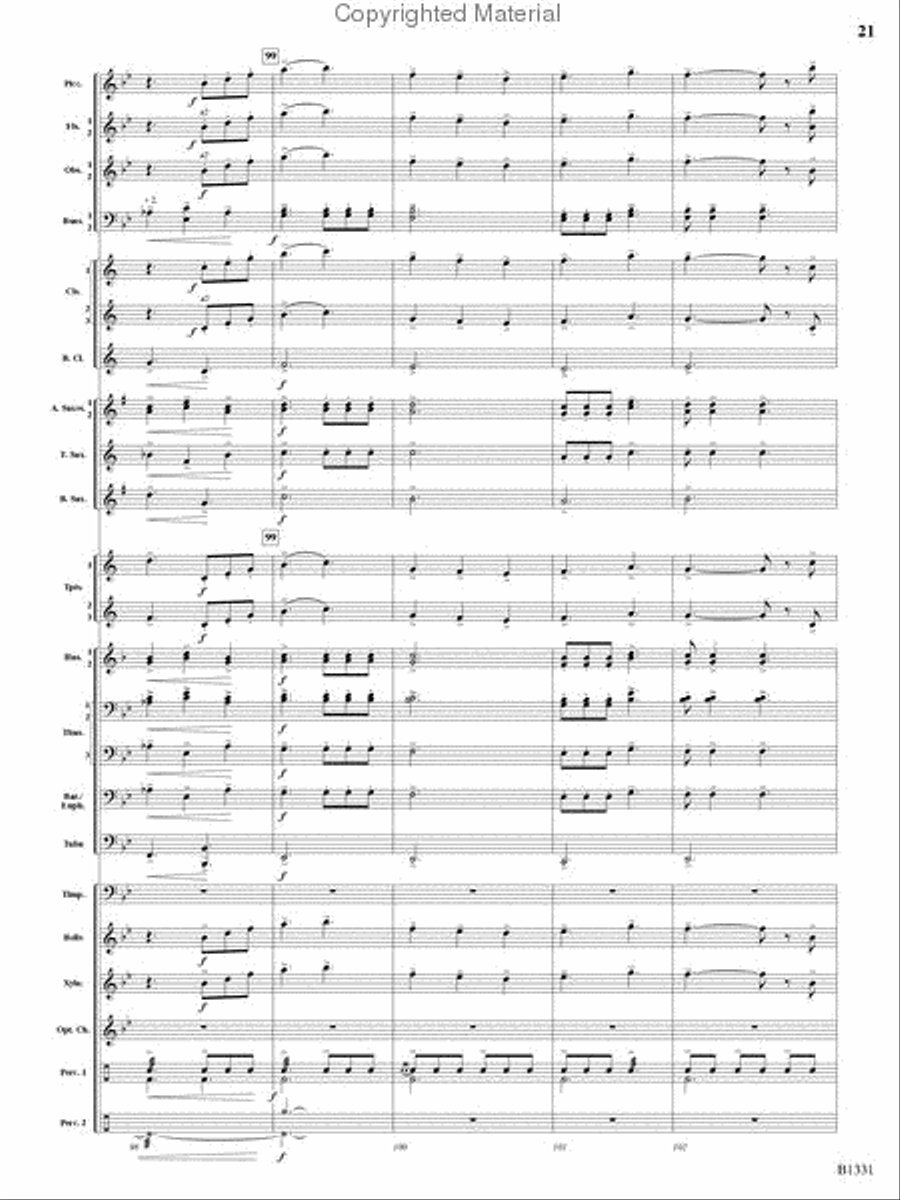 March Jubiloso Concert Band scores gallery preview page 19