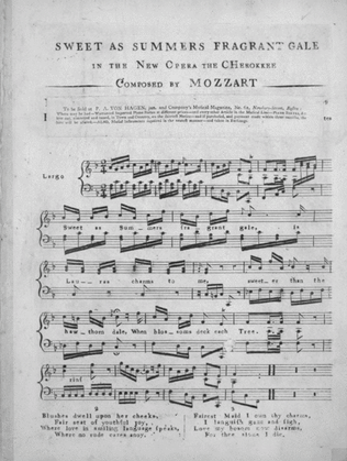 (1) Sweet as Summer's Fragrant Gale, in the New Opera The Cherokee; (2) I've Lost My Heart to Teddy