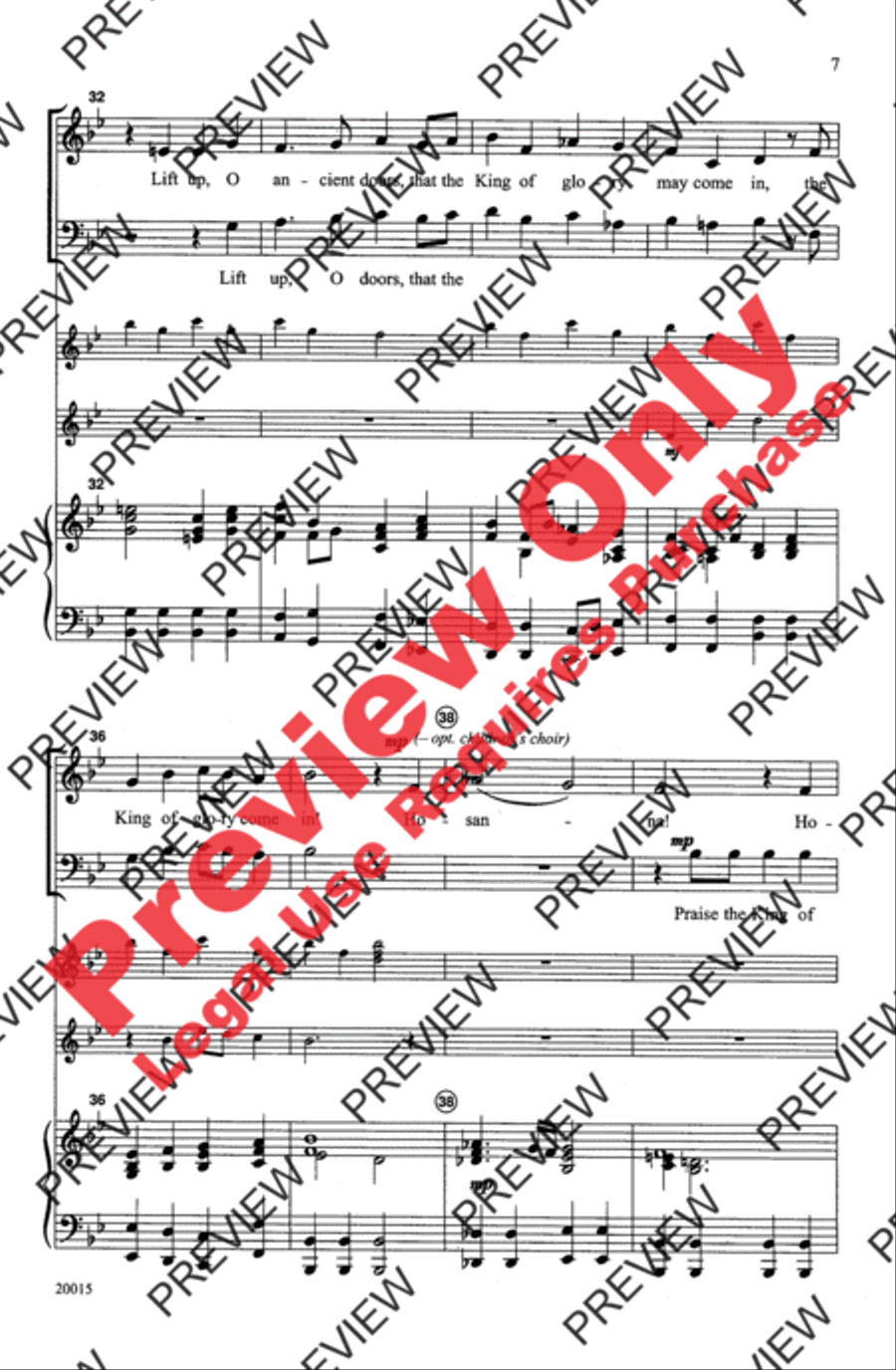Let the King Come In! Let the King Come In! 4-Part scores gallery preview page 7