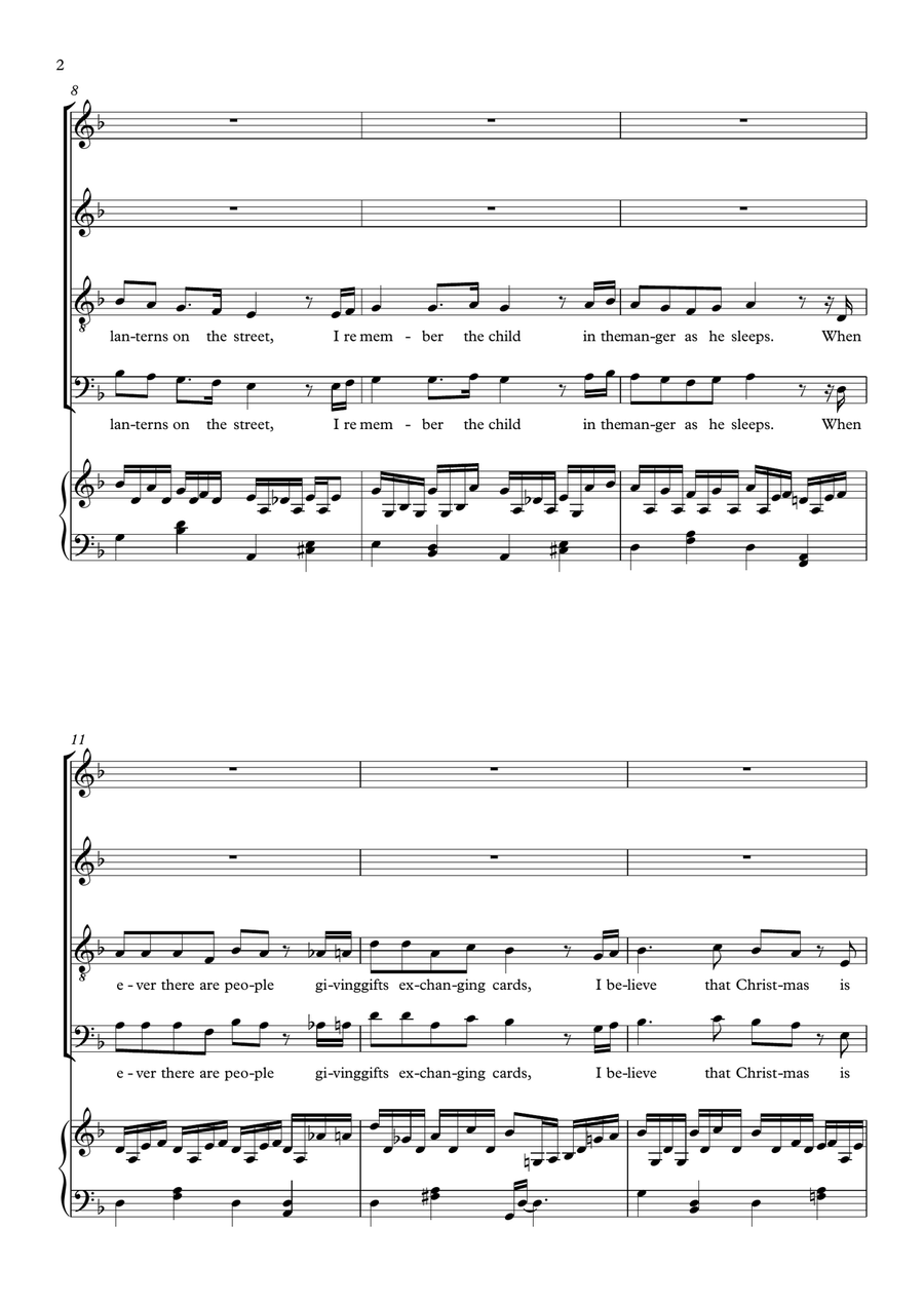 Pinoy Christmas Song Medley 4-Part scores gallery preview page 2