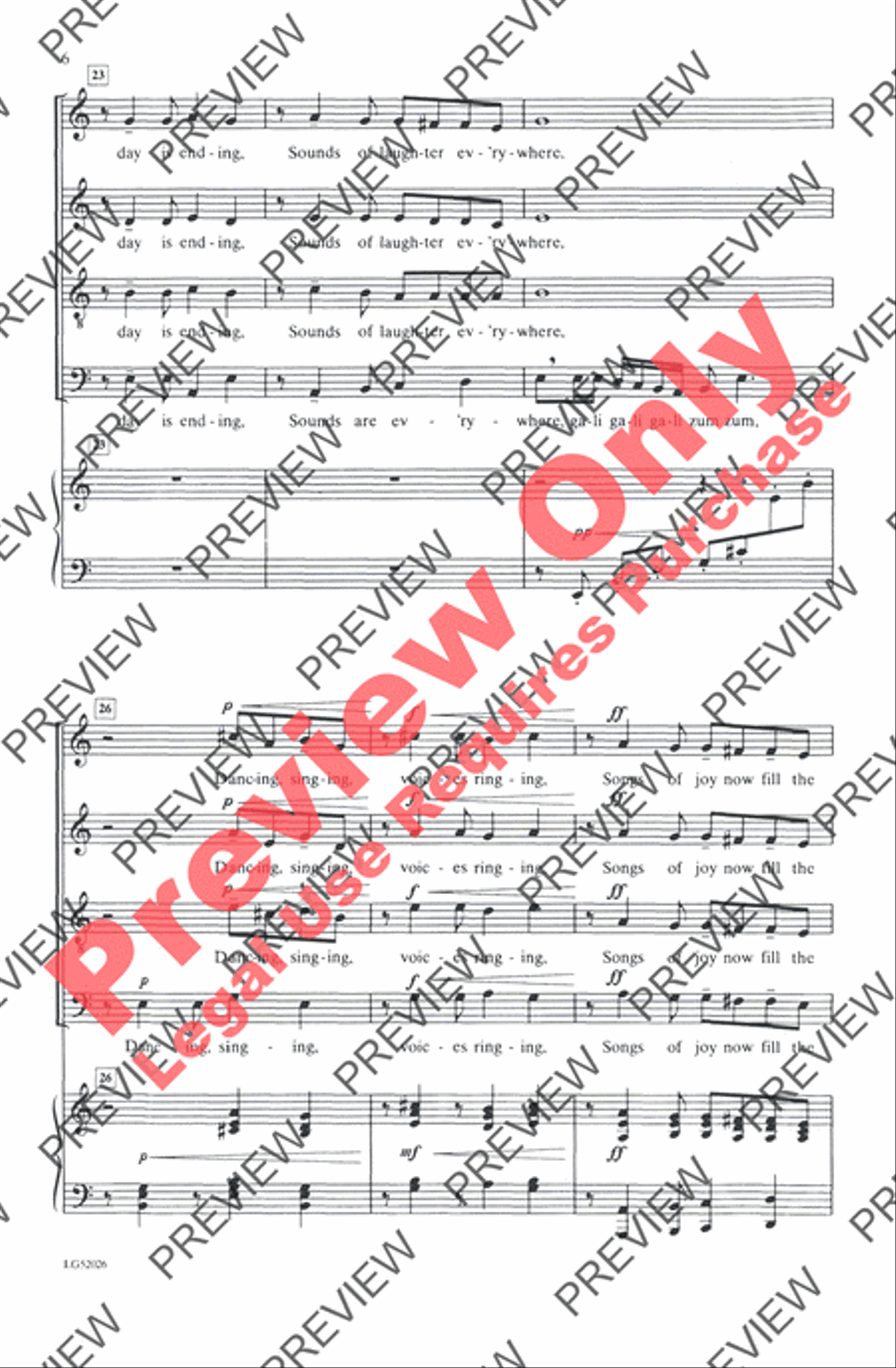 Zum Gali 4-Part scores gallery preview page 6