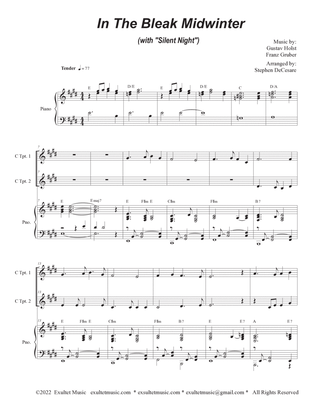 In The Bleak Midwinter (with "Silent Night") (Duet for C-Trumpet)