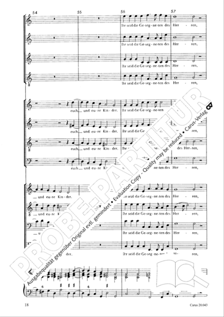 Nicht uns, Herr, sondern deinen Namen 4-Part scores gallery preview page 19