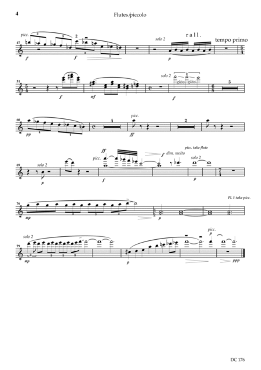 Ecocycle - woodwind parts Woodwind Quartet scores gallery preview page 4