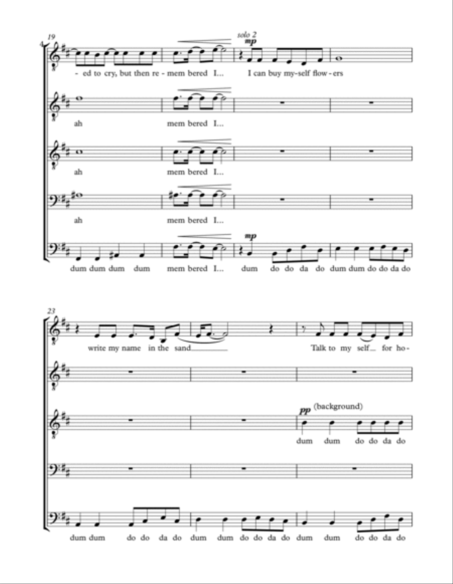 Flowers TTBB scores gallery preview page 4
