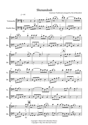 Shenandoah for Cello and Double Bass Duet