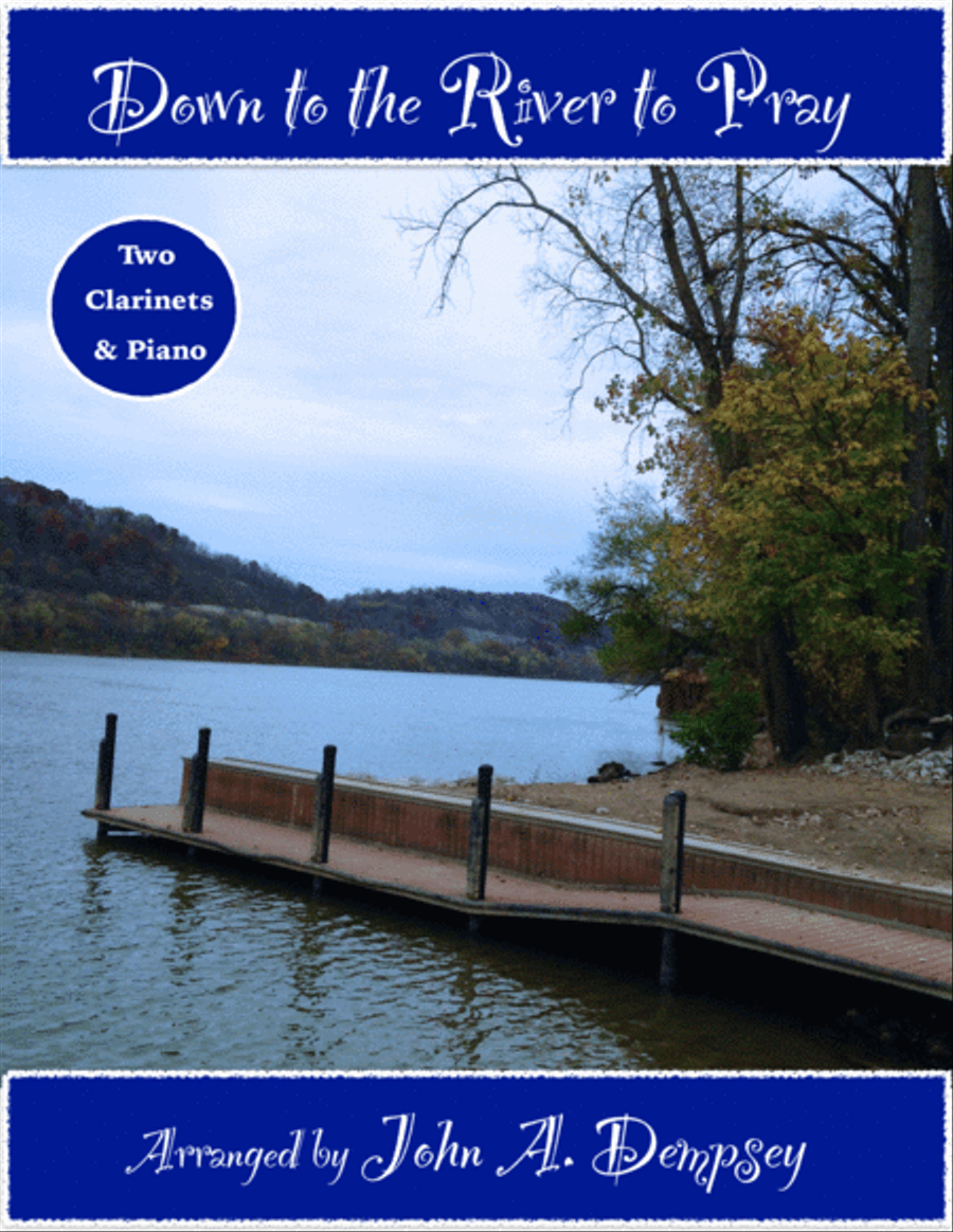 Down to the River to Pray (Trio for Two Clarinets and Piano) Woodwind Duet scores gallery preview page 1