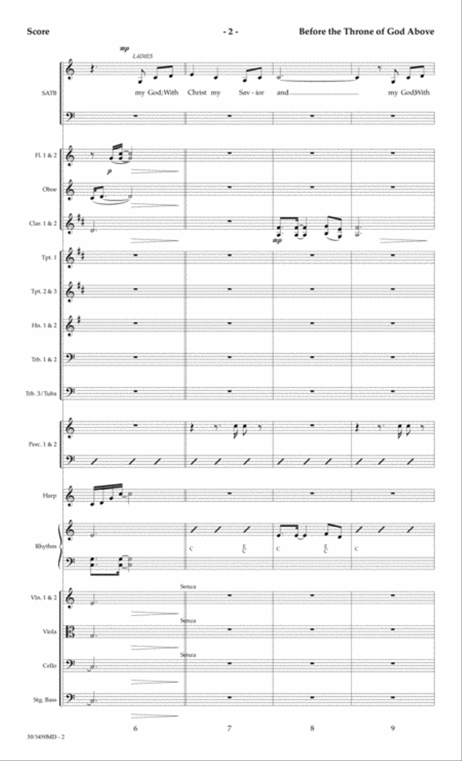 Before the Throne of God Above - Orchestral Score and Parts