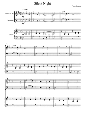 Franz Gruber - Silent Night (Clarinet and Bassoon Duet)