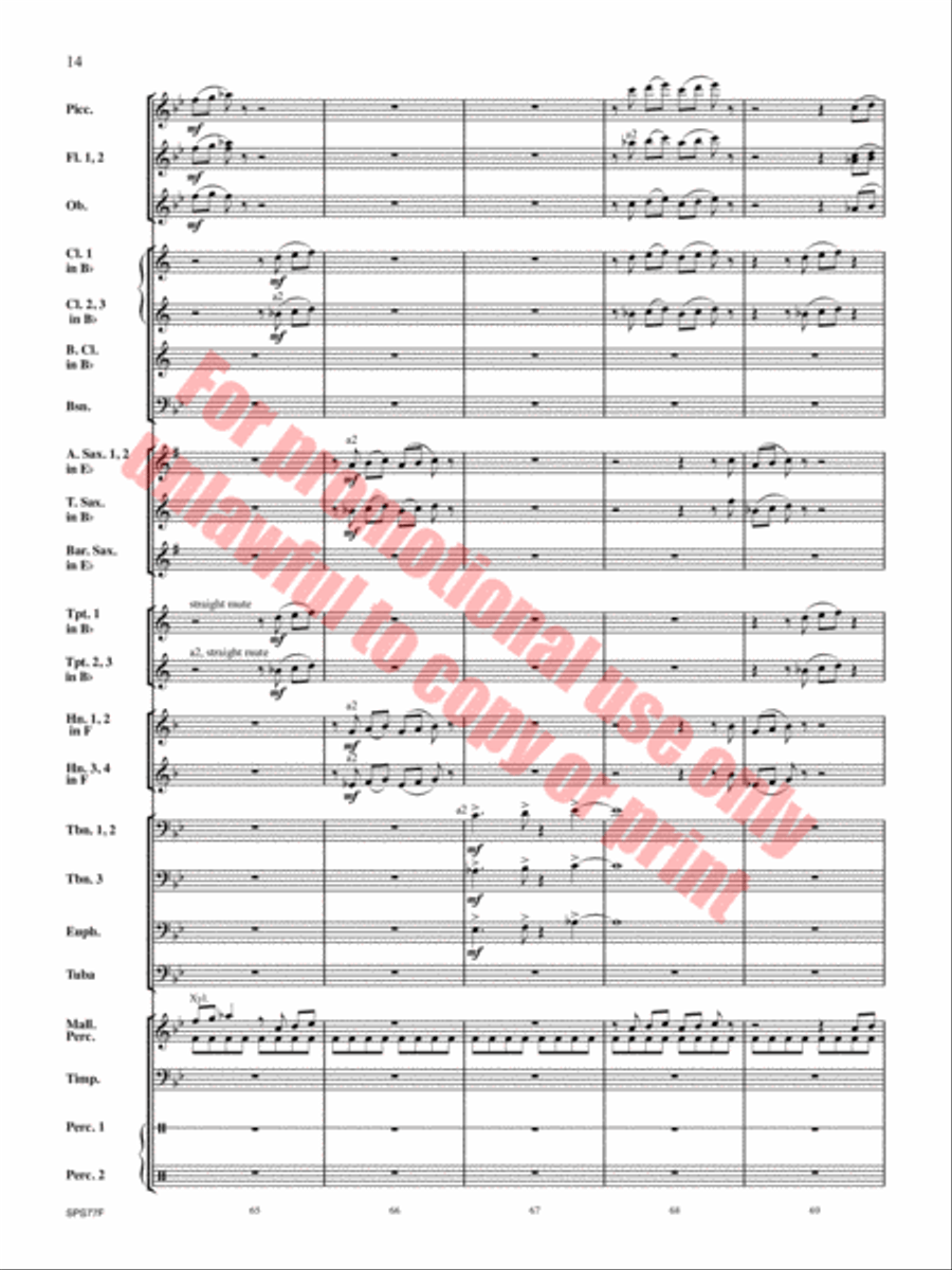 Atlas Rising Concert Band scores gallery preview page 15