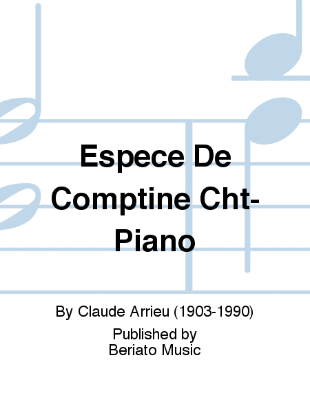 Espece De Comptine Cht-Piano