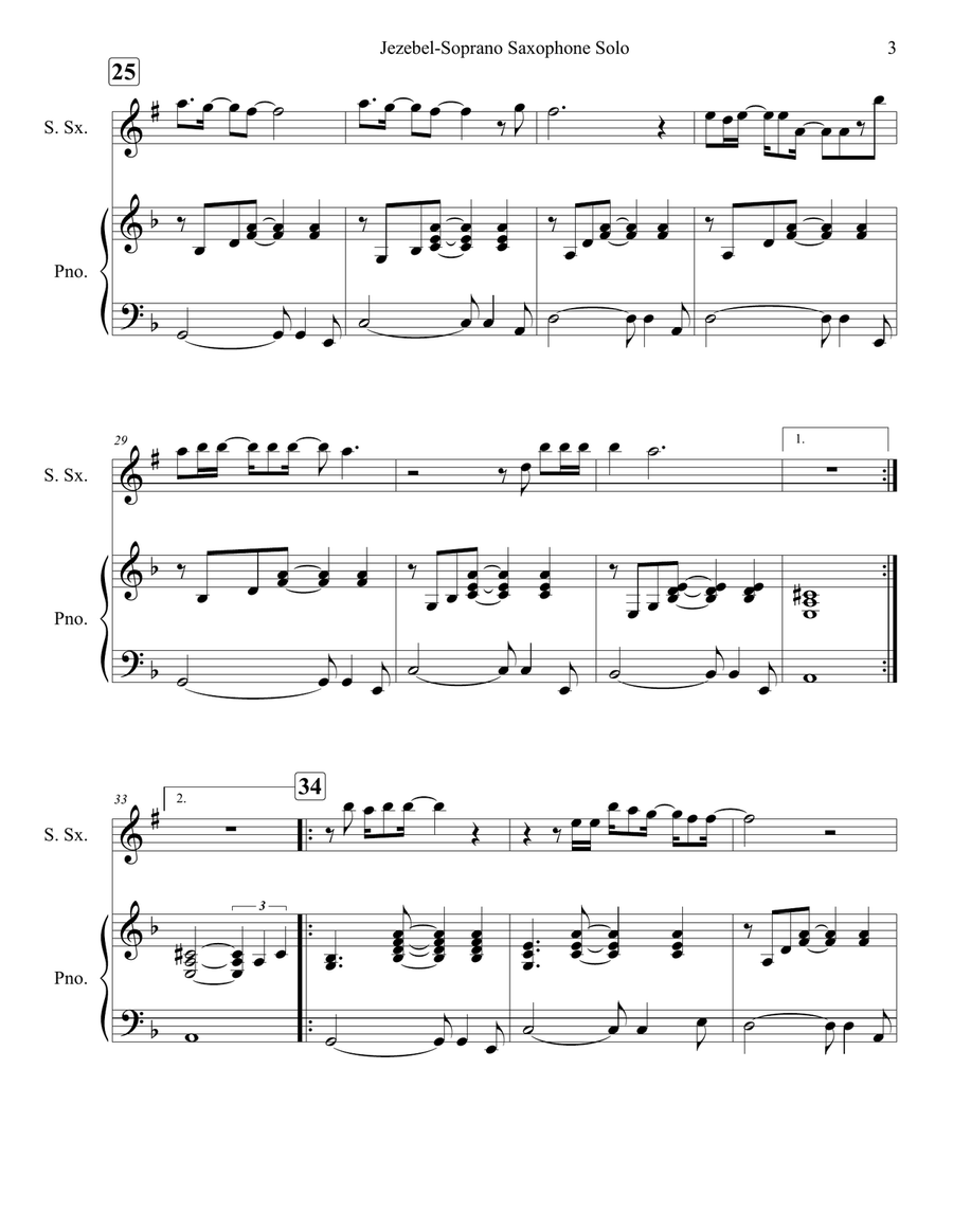 Jezebel Soprano Saxophone scores gallery preview page 5