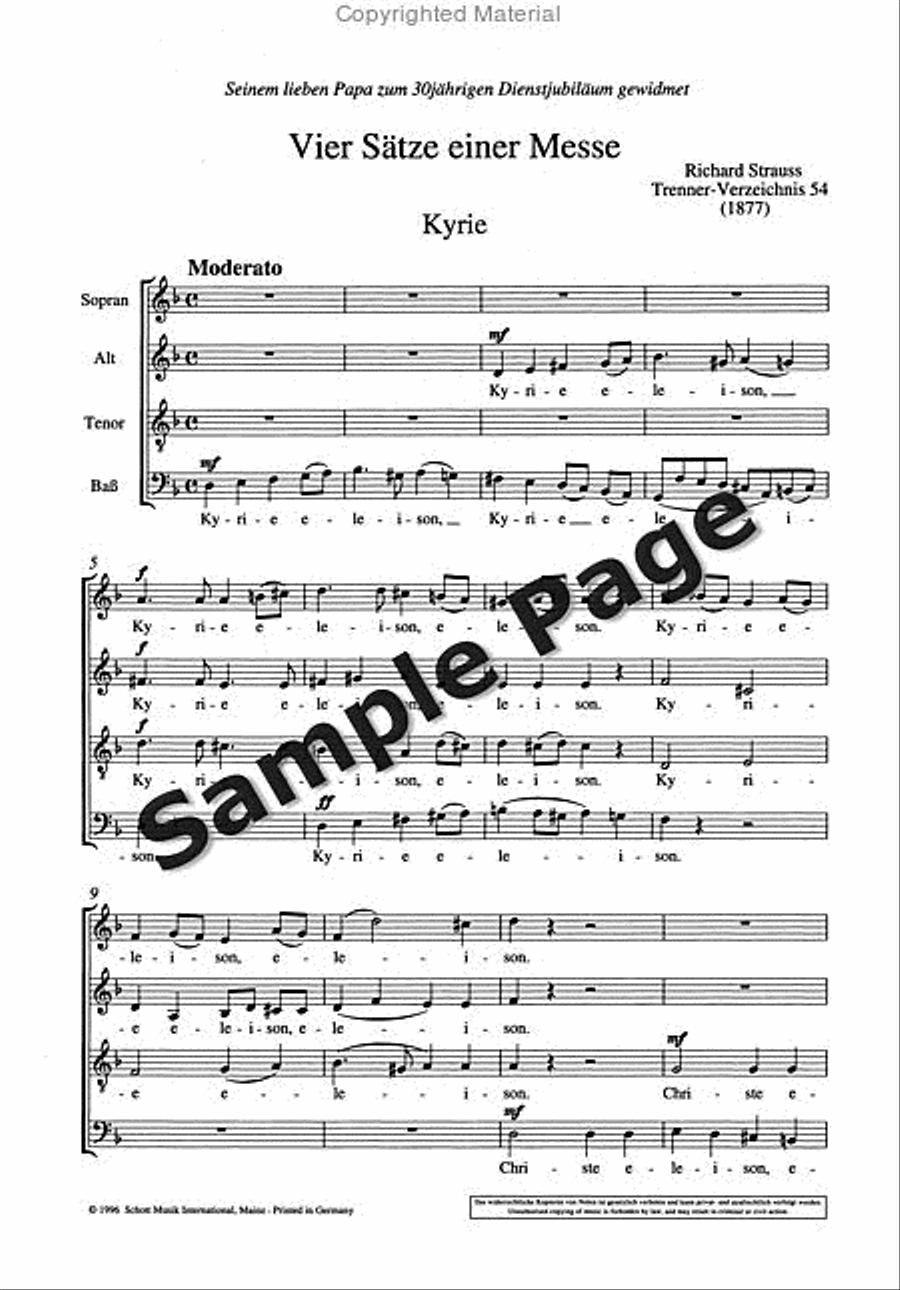 Saetze 4 Einer 'messe' Satb 4-Part scores gallery preview page 3