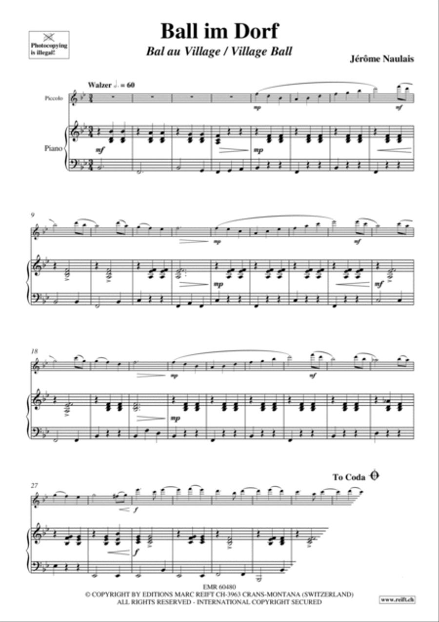 Ball im Dorf Piccolo scores gallery preview page 5