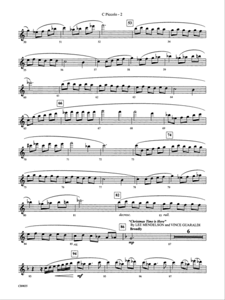 A Charlie Brown Christmas: Piccolo Concert Band scores gallery preview page 2