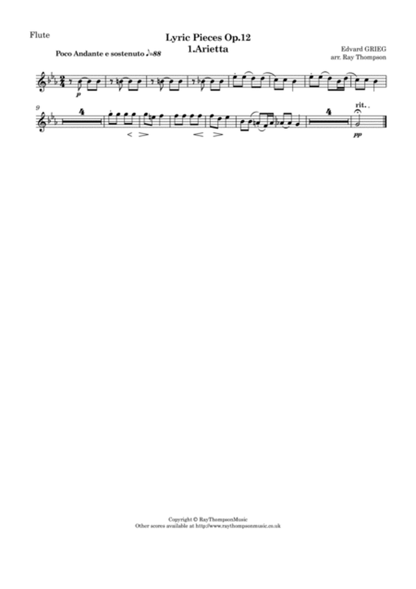 Grieg: Lyric Pieces Op.12 No.1 "Arietta"- wind quintet image number null