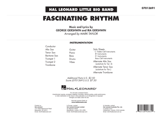 Book cover for Fascinating Rhythm (arr. Mark Taylor) - Full Score