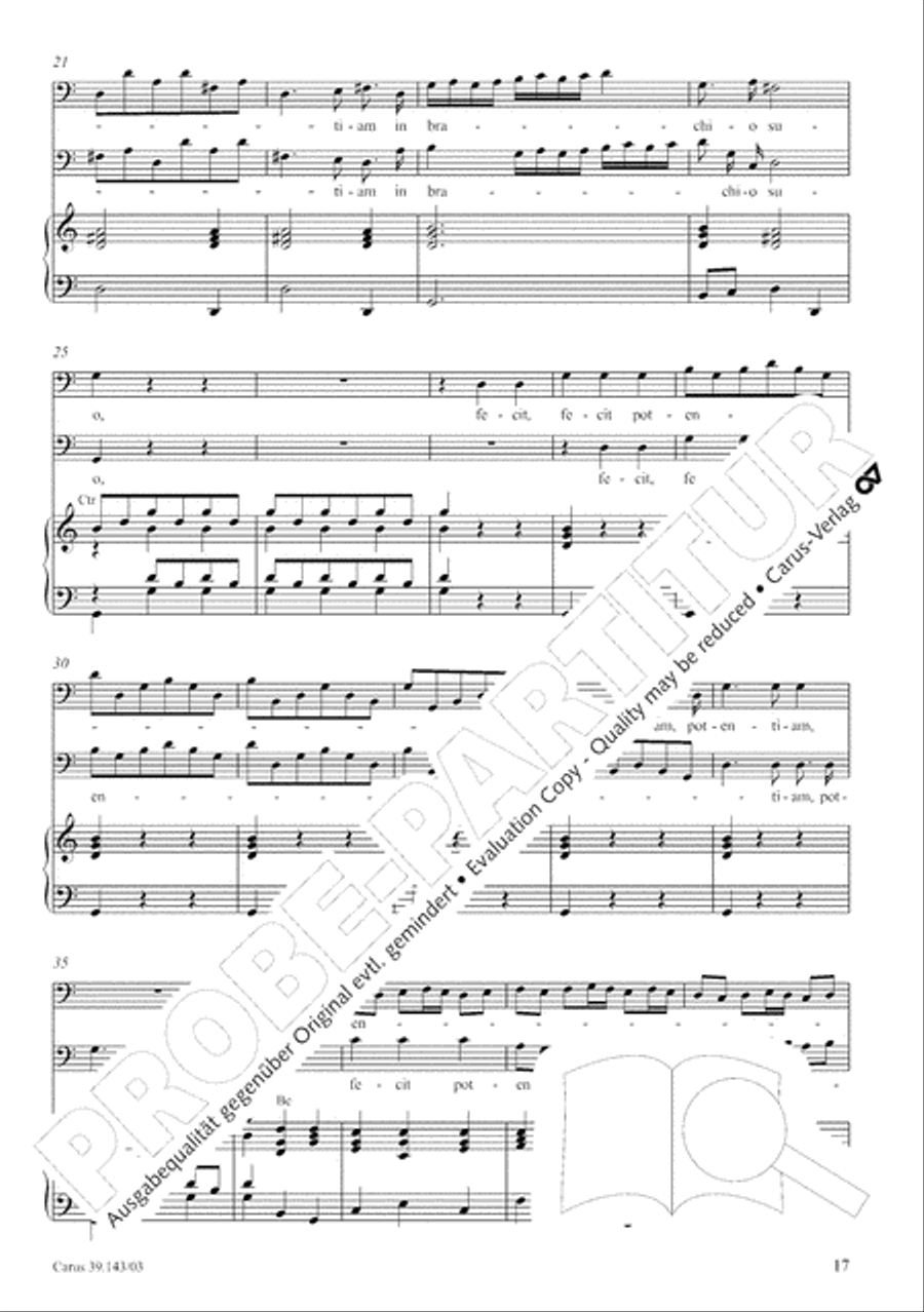 Magnificat in C major 4-Part scores gallery preview page 18
