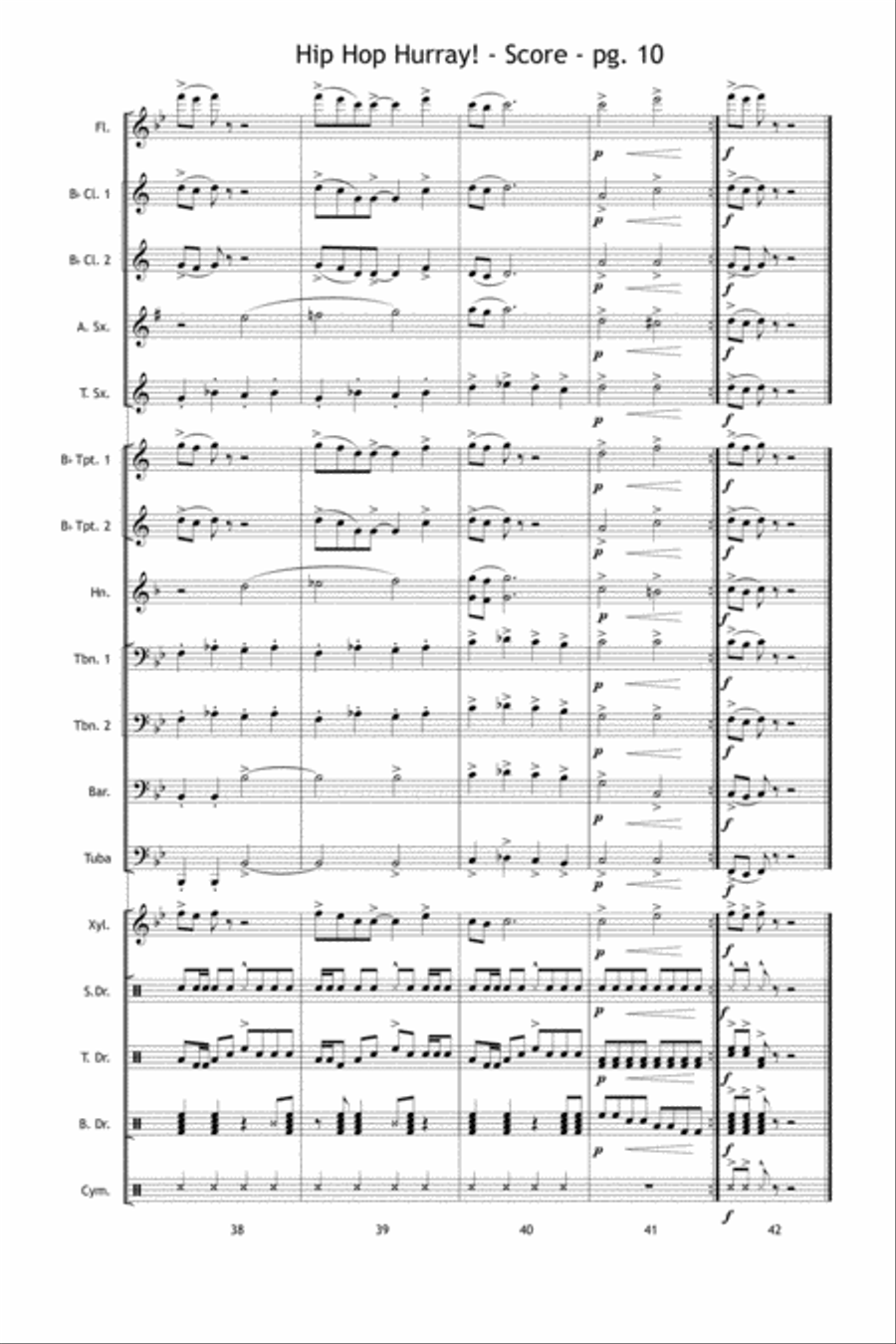 Hip Hop Hurray! Marching Band scores gallery preview page 11